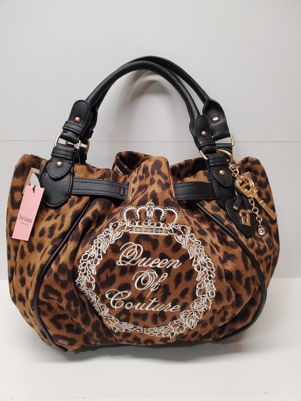 Juicy Couture Leopard Print 'Queen Of Couture' Hobo - Brown/Black